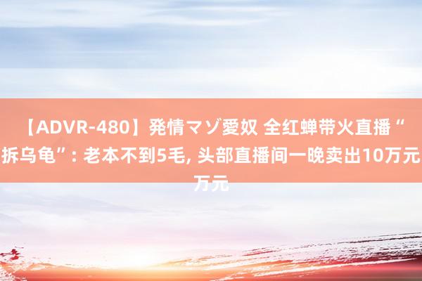 【ADVR-480】発情マゾ愛奴 全红蝉带火直播“拆乌龟”: 老本不到5毛, 头部直播间一晚卖出10万元