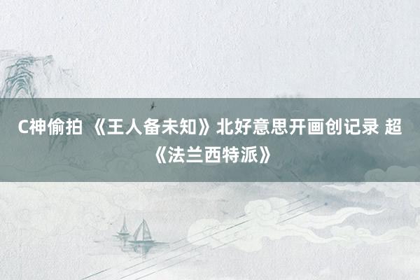 C神偷拍 《王人备未知》北好意思开画创记录 超《法兰西特派》