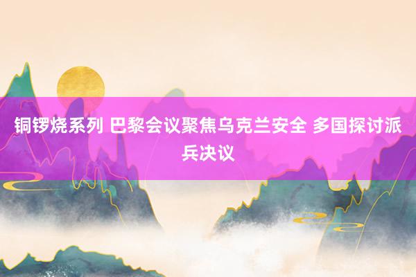 铜锣烧系列 巴黎会议聚焦乌克兰安全 多国探讨派兵决议